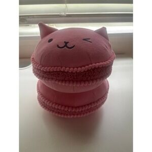 Pillowfort Cat Macaron Holiday Mini Weighted Plush Throw Pillow Light Pink